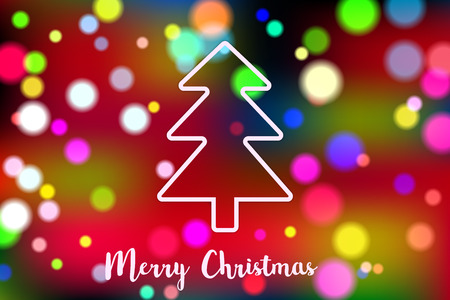 Merry Christmas vector illustration with abstract new year tree.のイラスト素材