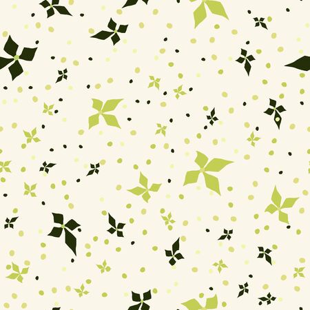 Floral seamless pattern with falling leaves.のイラスト素材