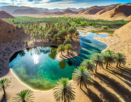 Oasis in the desert of Namib-Naukluft National Parkの素材