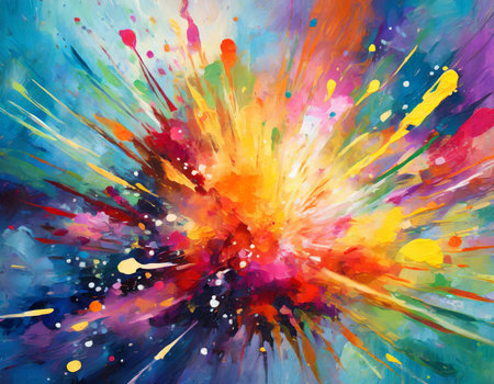 abstract watercolor background with splashes and spots of different colorsの素材