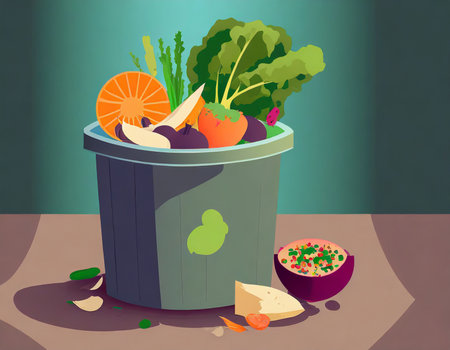 Vegetables in a bucket. Vector illustration of healthy food.の素材