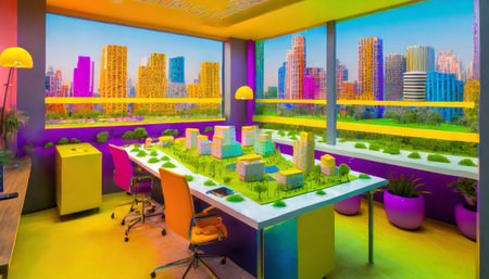Miniature city at Expo, universal exposition on the theme of food in Milanの素材