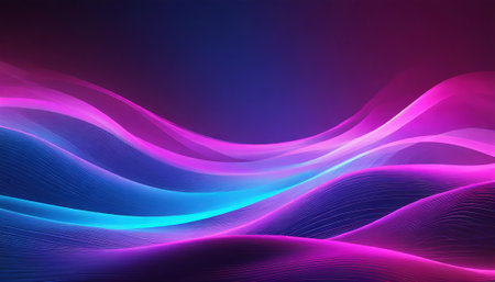 abstract background with purple and blue wavy lines. vector designの素材