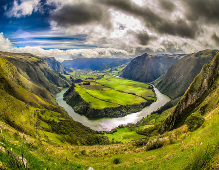 Panoramic view of the Valley of the Kings, Azoresの素材