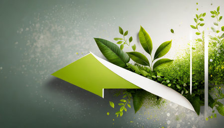 Green eco background with space for your text. Vector Illustration.の素材