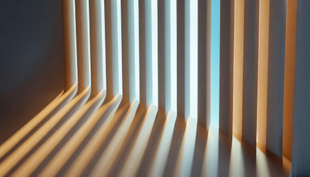 3d render, abstract background, interior design, modern architecture, light and shadowの素材
