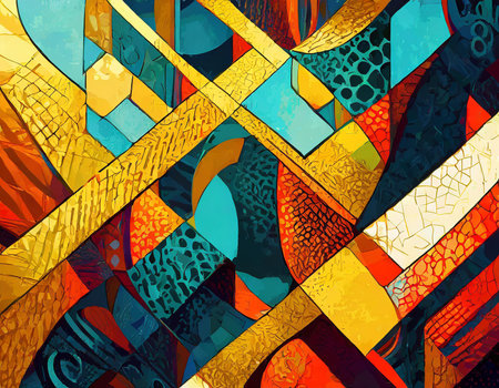 Abstract colorful background with geometric elements. Vector illustration. Eps 10.の素材
