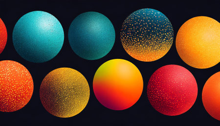 Colorful abstract background of the solar system. 3D illustration.の素材