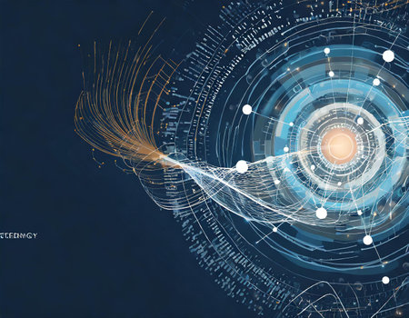 Abstract technology background. Futuristic user interface. Vector illustration for your designの素材