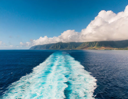 Beautiful view of the island of Kauai, Hawaii, USAの素材