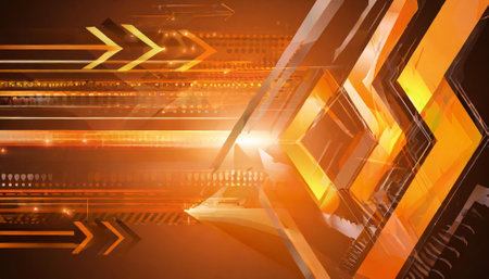 Abstract technology background. Futuristic interface. Vector illustration for your designの素材