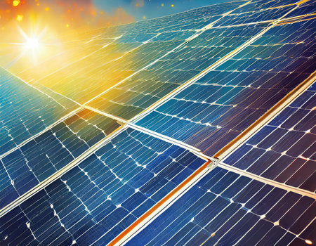 photovoltaic panels for renewable electric production, concept of sustainable resourcesの素材