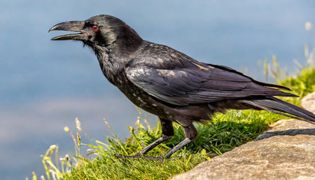 Rook (Corvus frugilegus) in the natureの素材