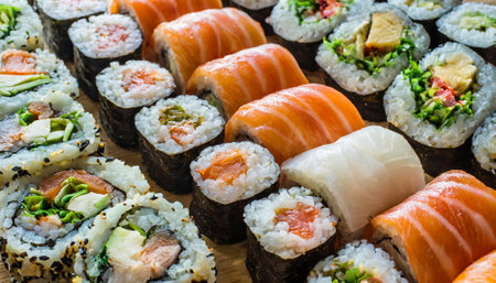 Sushi set - japanese food style - selective focus pointの素材