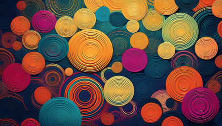 background with circlesの素材