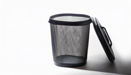 trash can on a white background, trash can on a white backgroundの素材