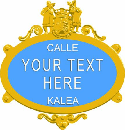 Vector illustration of the sign used on Bilbao city streets. Layers organized by color.のイラスト素材