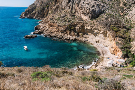 secret cove on the cliff which can be reached on foot or by boat.