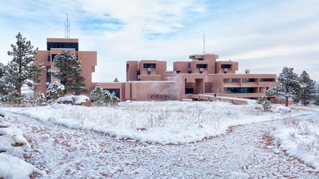 NCAR building after a snowfallのeditorial素材