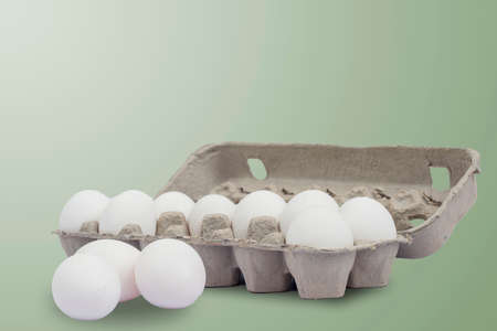 white egg box with a colored background and room for text on top