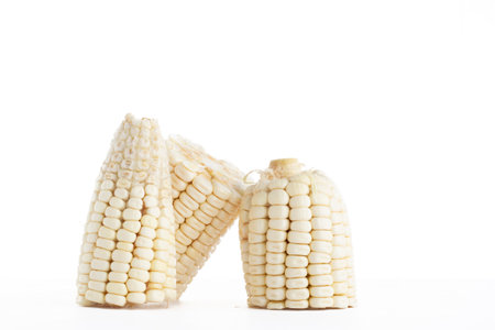 White corn elote on clean background