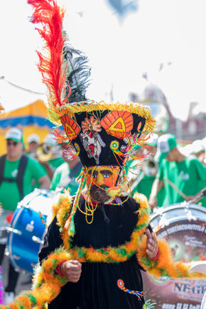 Mexico, State of Mexico-29-01-2023: Traditional dance of the Chinelos, Mexican traditions.のeditorial素材