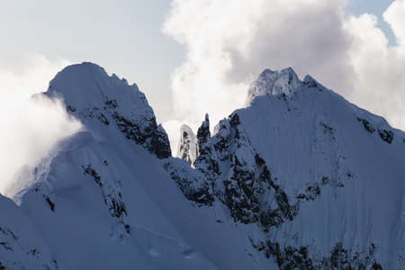 Aerial Landscape View of Tentalus Range in Squamish, British Columbia, Canada.の写真素材