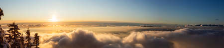 St Mark's Summit, in Howe Sound, North of Vancouver, British Columbia, Canada. Panoramic Canadian...