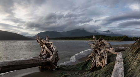Port Renfrew, Vancouver Island, BC, Canada. Beautiful Panoramic View of a beach in a small town...