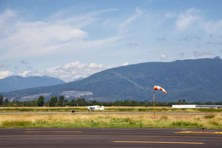 Pitt Meadows Airport during a sunny summer day. Taken in Greater Vancouver, British Columbia, Canada.の写真素材