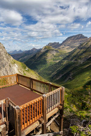 Beautiful Panoramic View of American Rockies from a viewpoint during a sunny summer day. Taken in...