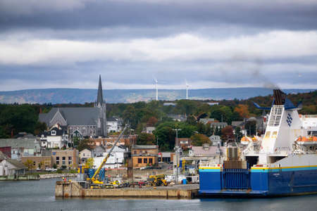 North Sydney, Nova Scotia, Canada - October 10, 2018: View of the city near the Ferry Terminal...