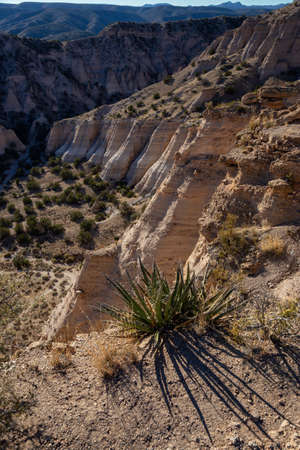 Beautiful American Landscape during a sunny day. Taken in Kasha-Katuwe Tent Rocks National Monument, New Mexico, United States.の写真素材