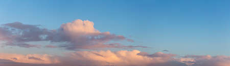 Beautiful Panoramic View of Cloudscape during a colorful winter sunset. Taken on the West Coast of...