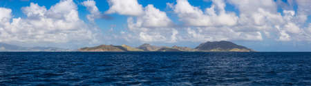 Panoramic View of a Beautiful Island in the Caribbean Sea. Taken in Saint Kitts and Nevis.の写真素材