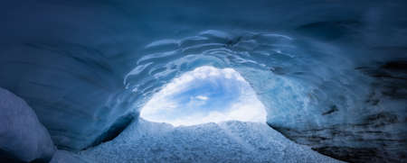 Whistler, British Columbia, Canada. Beautiful Panoramic View of the Ice Cave in the Alpines on top...