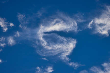 View of Cloudscape during a colorful and sunny spring day. Taken on the West Coast of British Columbia, Canada.の写真素材