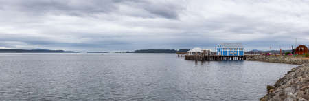 Sidney, Victoria, Vancouver Island, British Columbia, Canada - August 16, 2021: Scenic View of The...