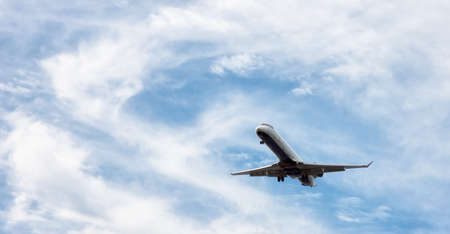 Victoria, Vancouver Island, British Columbia, Canada - August 25, 2021: Commercial Airliner Jet...