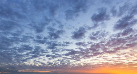 View of colorful cloudscape during dramatic sunset on the ocean coast. Taken in Vancouver, British Columbia, Canada.の写真素材