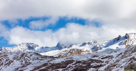 Glacier Canadian Mountain Landscape. Taken in Garibaldi Provincial Park, located near Whistler and Squamish, North of Vancouver, BC, Canada. Panoramaの写真素材