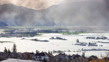 Abbotsford, Greater Vancouver, British Columbia, Canada - November 17, 2021: Devestating Flood and...