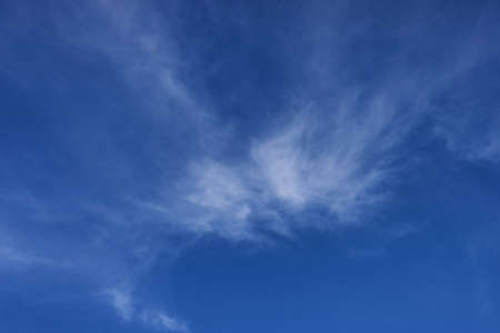 View of Cloudscape during a cloudy blue sky sunny day. Taken on the West Coast of British Columbia,...