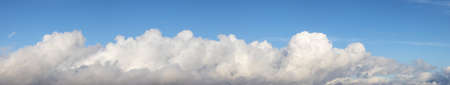 Panoramic View of Cloudscape during a cloudy blue sky sunny day. Taken on the West Coast of British...
