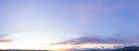 Panoramic View of Cloudscape during a colorful sunset or sunrise. Taken on the West Coast of British Columbia, Canada. Nature Background Panoramaの写真素材