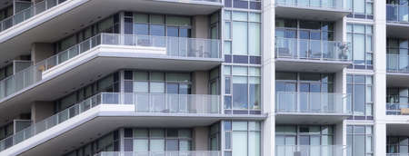 Exterior Residential Apartment Building. Moder City