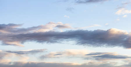 View of Cloudscape during a colorful sunset or sunrise. Taken on the West Coast of British Columbia,...