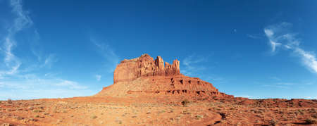 Desert Rocky Mountain American Landscape. Sunny Blue Sky Day. Oljato-Monument Valley, Utah, United...