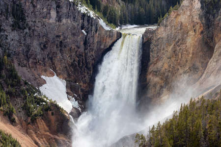 Rocky Canyon and River in American Landscape. Grand Canyon of The Yellowstone. Yellowstone National...
