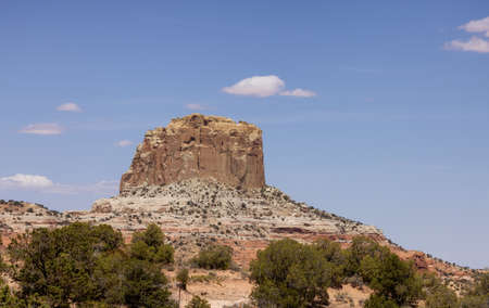 Desert Rocky Mountain American Landscape. Sunny Blue Sky Day. Arizona, United States. Nature Backgroundの写真素材